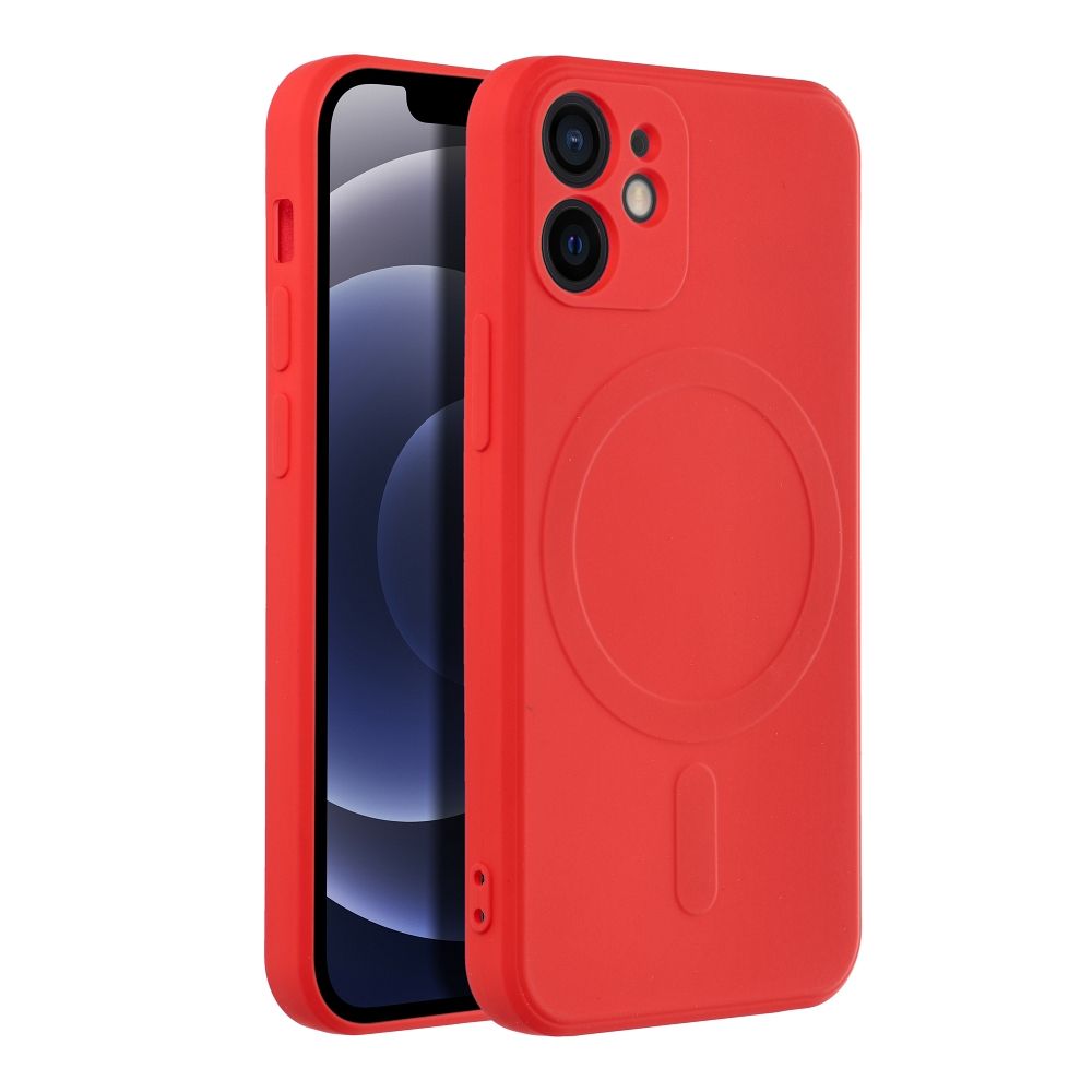 SILICONE MAG COVER case compatible with MagSafe for IPHONE 12 Mini red