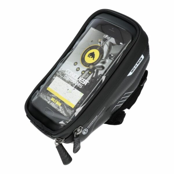 WILDMAN traveling bag for bike handlebars with zipper E1 1L ( 4 "- 7" ) black
