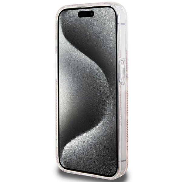 GUESS case for IPHONE 15 Pro Max compatible with MagSafe GUHMP15XHGCUSTGP (IML GCUBE) pink