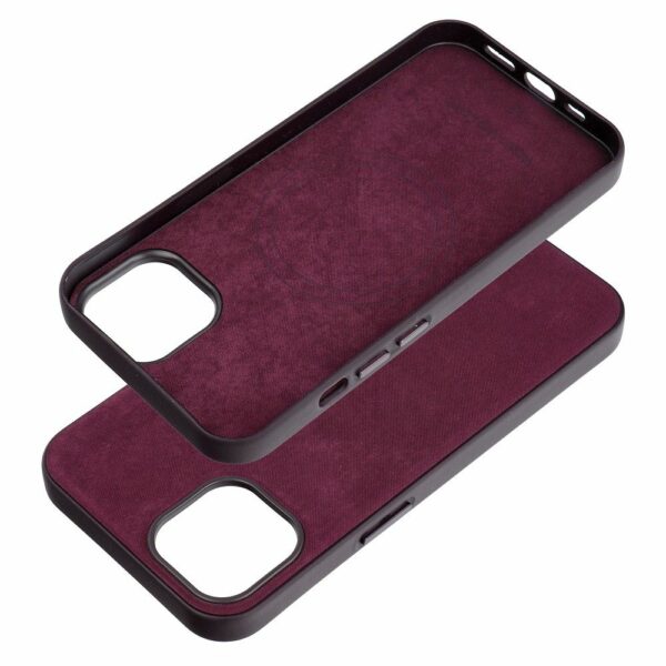 WOVEN MAG COVER case compatible with MagSafe for IPHONE 13 burgundy