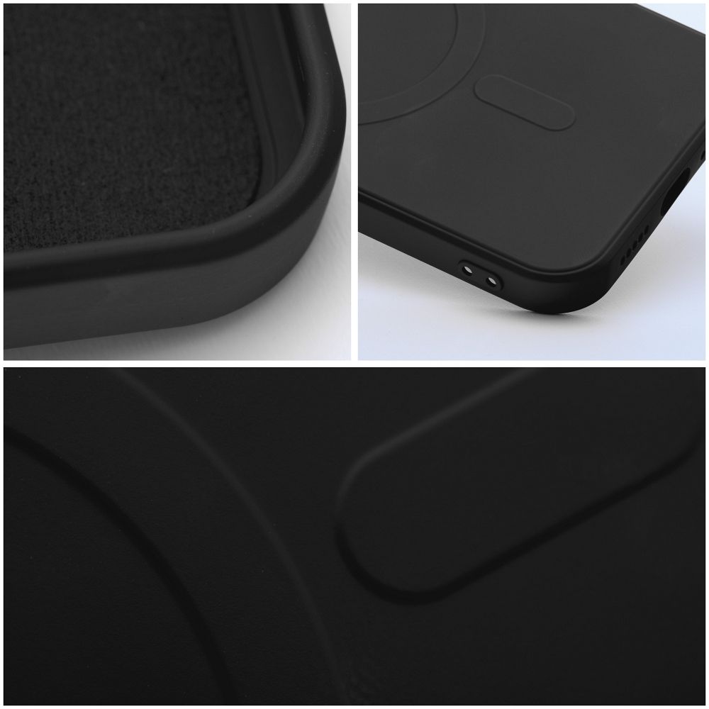 SILICONE MAG COVER case compatible with MagSafe for SAMSUNG S25 black