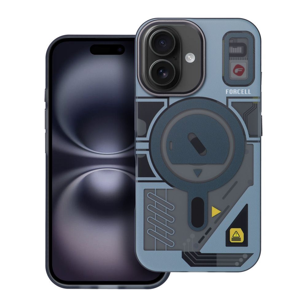 FORCELL F-PROTECT Levels with Dual Layer 4D technology, Military Drop-Test compatible with MagSafe for IPHONE 16 cyber grey