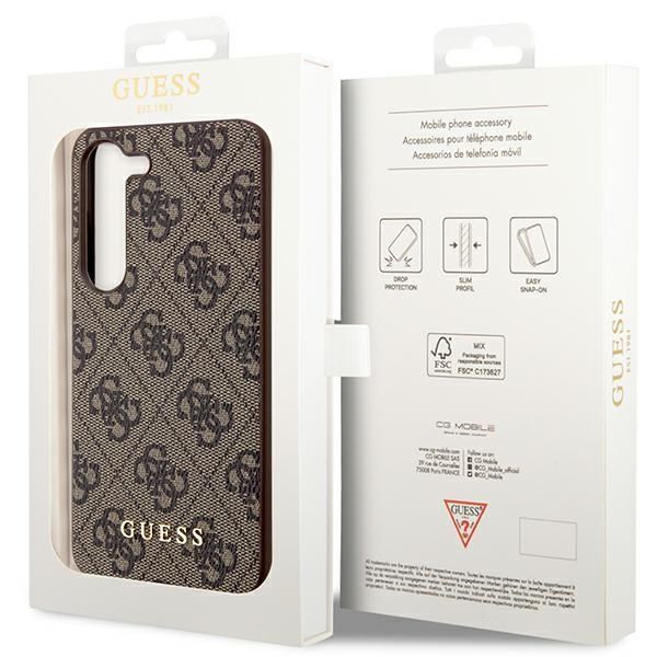 GUESS case for SAMSUNG S24 Plus GUHCS24MG4GFBR (Classic logo) brown