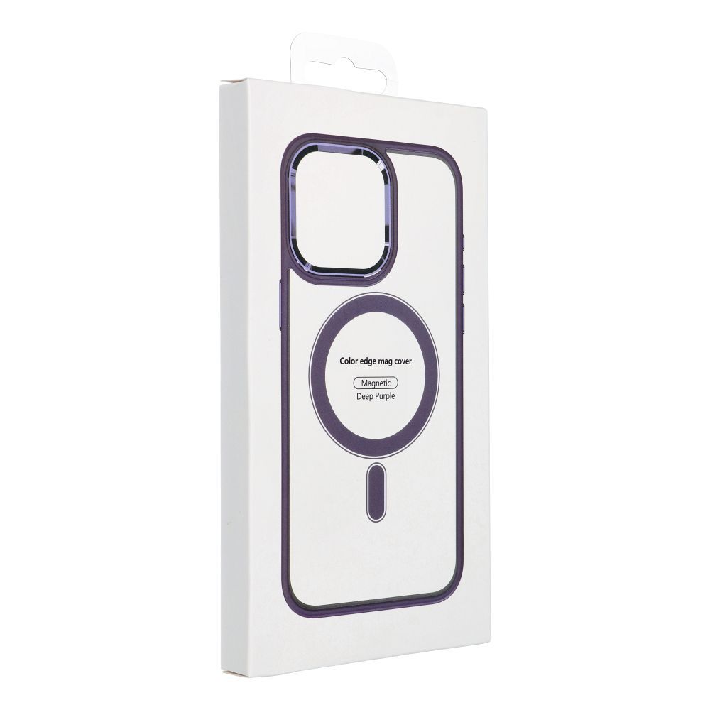 COLOR EDGE MAG COVER case compatible with MagSafe for IPHONE 12 / 12 Pro deep purple