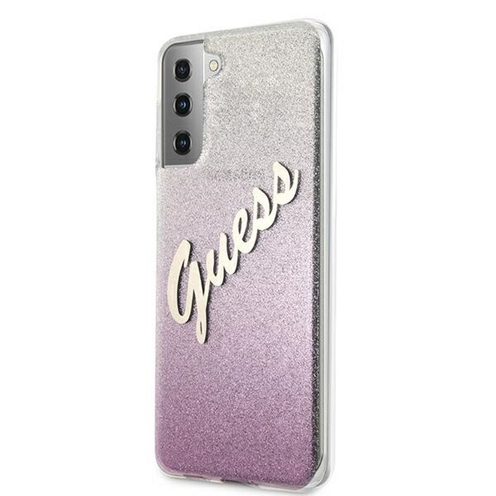 GUESS case for SAMSUNG S21 Plus GUHCS21MPCUGLSPI (Glitter Gradient Script) pink