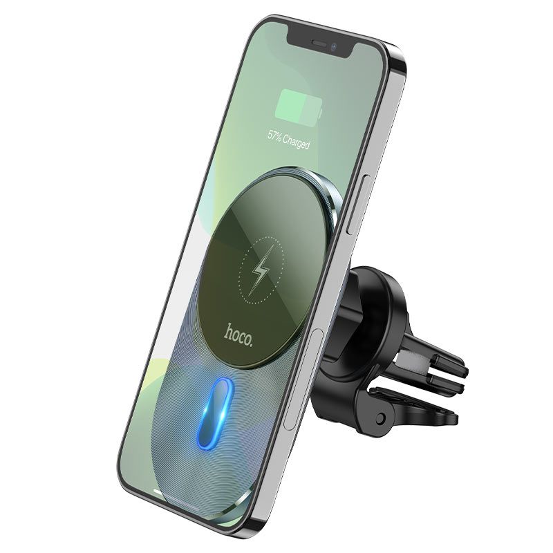 HOCO car holder with wireless charging compatible with MagSafe for air vent 15W CA91 gray