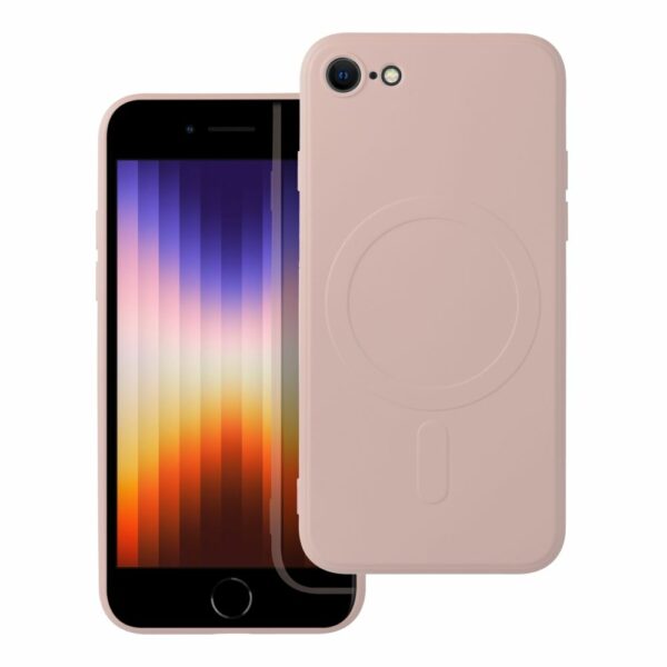 SILICONE MAG COVER case compatible with MagSafe for IPHONE 7 / 8 / SE 2020 / SE 2022 pink