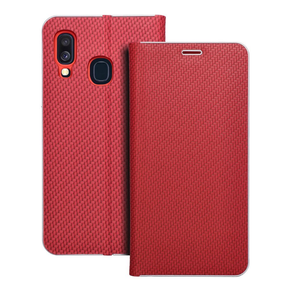 c926cba12809cd5f3887a91aae006168 LUNA Book Carbon for SAMSUNG A40 red