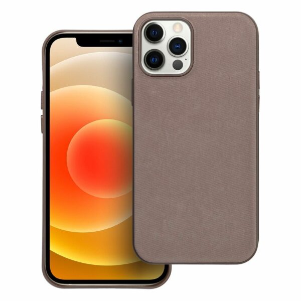 WOVEN MAG COVER case compatible with MagSafe for IPHONE 12 / 12 Pro light brown