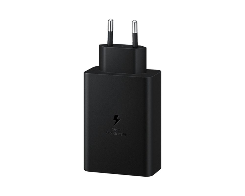 SAMSUNG original charger USB A + 2 x Typ C PD 3A 65W EP-T6530NBEGEU black blister