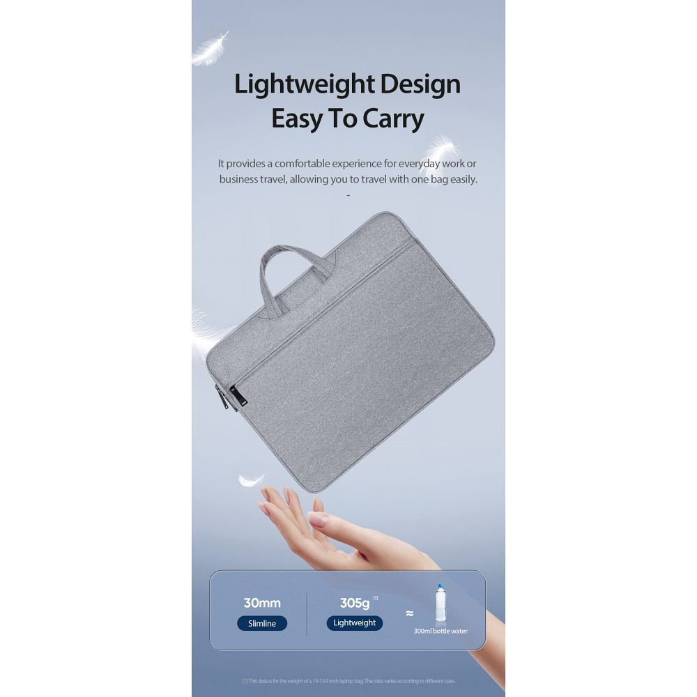DUX DUCIS bag LBTC for laptop 15.5-16" Horizontal Handbag light grey