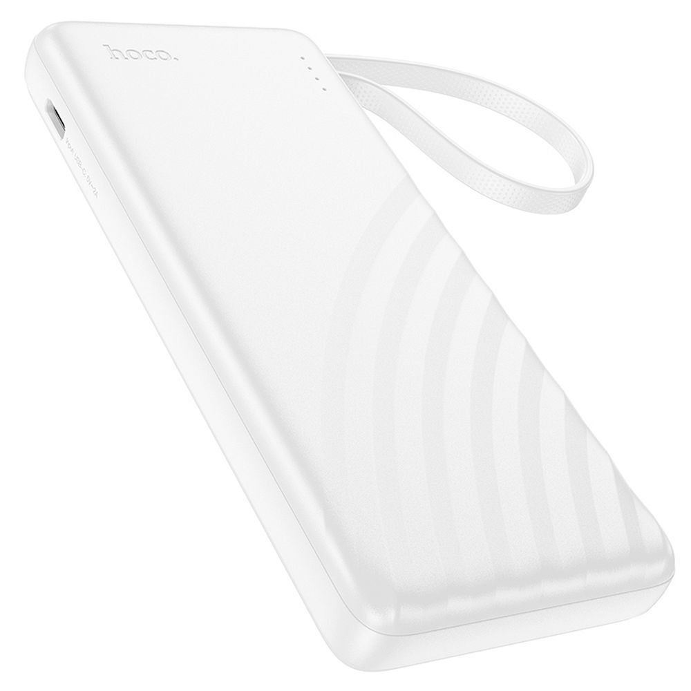 HOCO powerbank 5000 mAh with built-in cable Lightning 2A J129 white