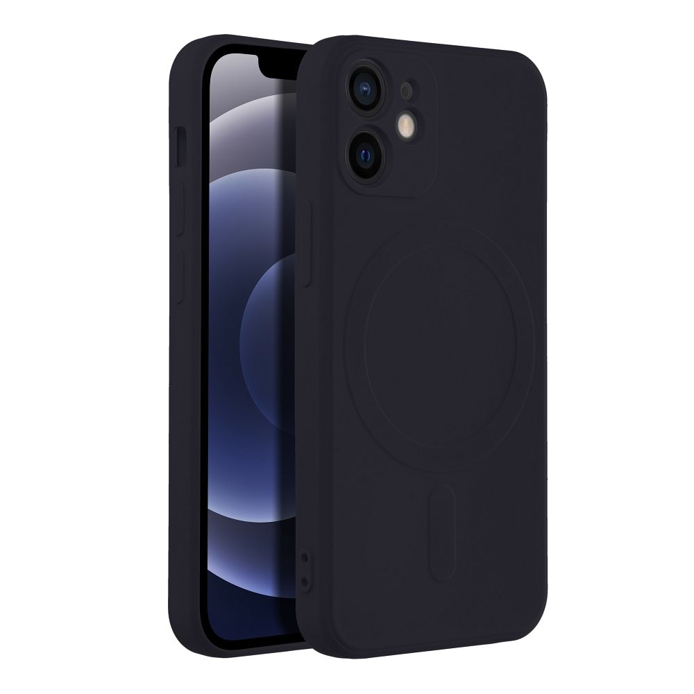 SILICONE MAG COVER case compatible with MagSafe for IPHONE 12 Mini black