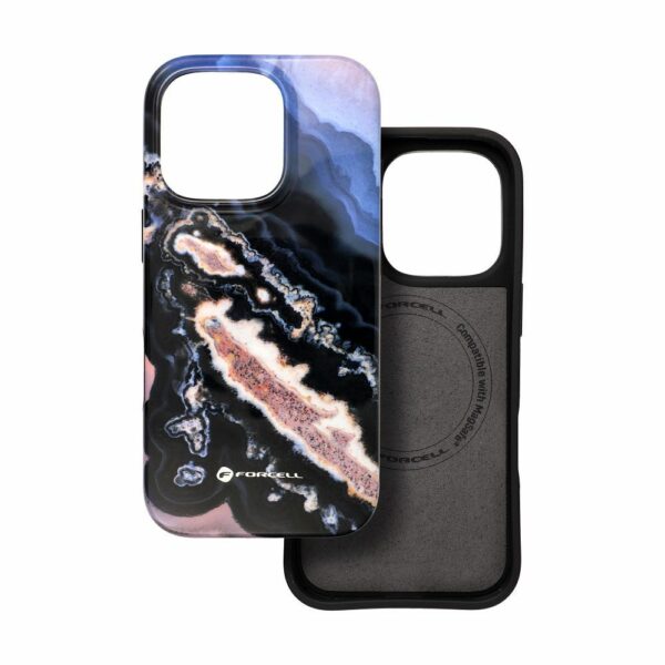 FORCELL F-PROTECT Mirage, Military Drop-Tested case compatible with MagSafe for IPHONE 15 PRO gold island