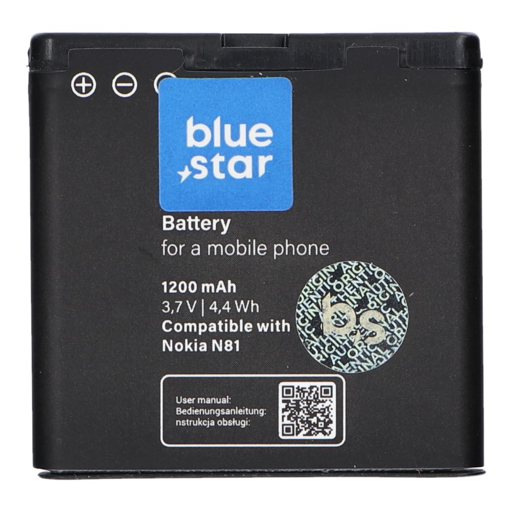 ca23d961209060b1dc93072a405eedd1 BLUE STAR PREMIUM battery for NOKIA E51 / N81 / N81 8GB / N82 / N86 1200 mAh