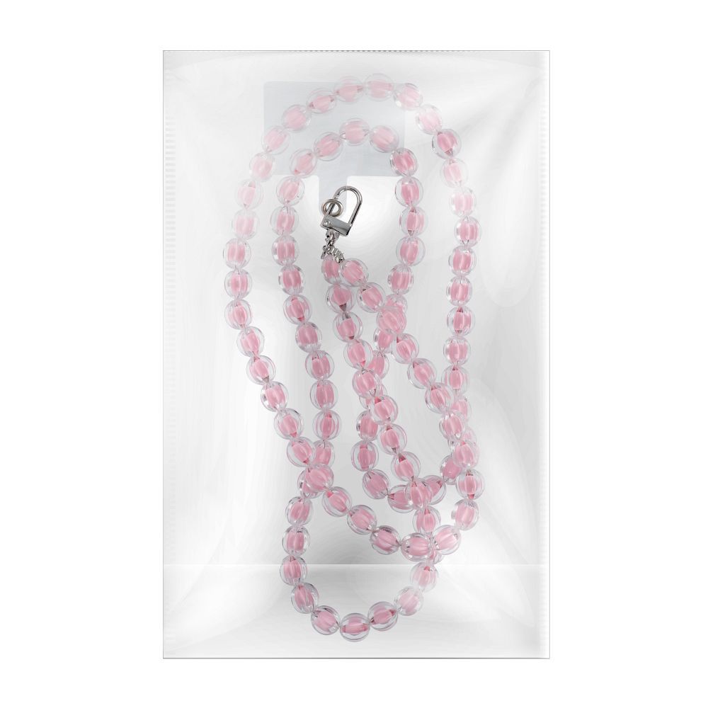 COLORFUL pendant for the phone / cord length 120cm (60cm in the loop) / on neck - lite pink