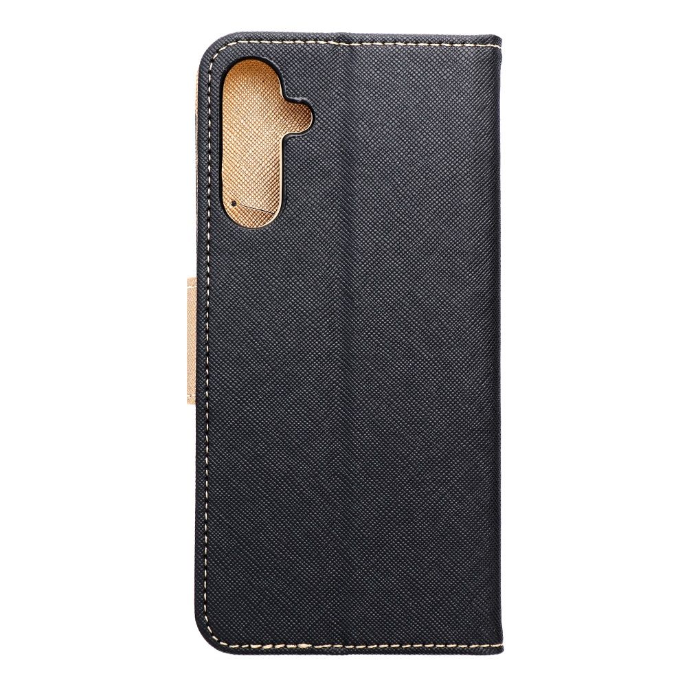 FANCY Book case for SAMSUNG A15 5G black / gold