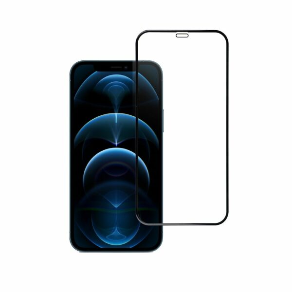 Tempered Glass Blue Star - APP IPHONE 12/12 Pro 5D Full Cover black