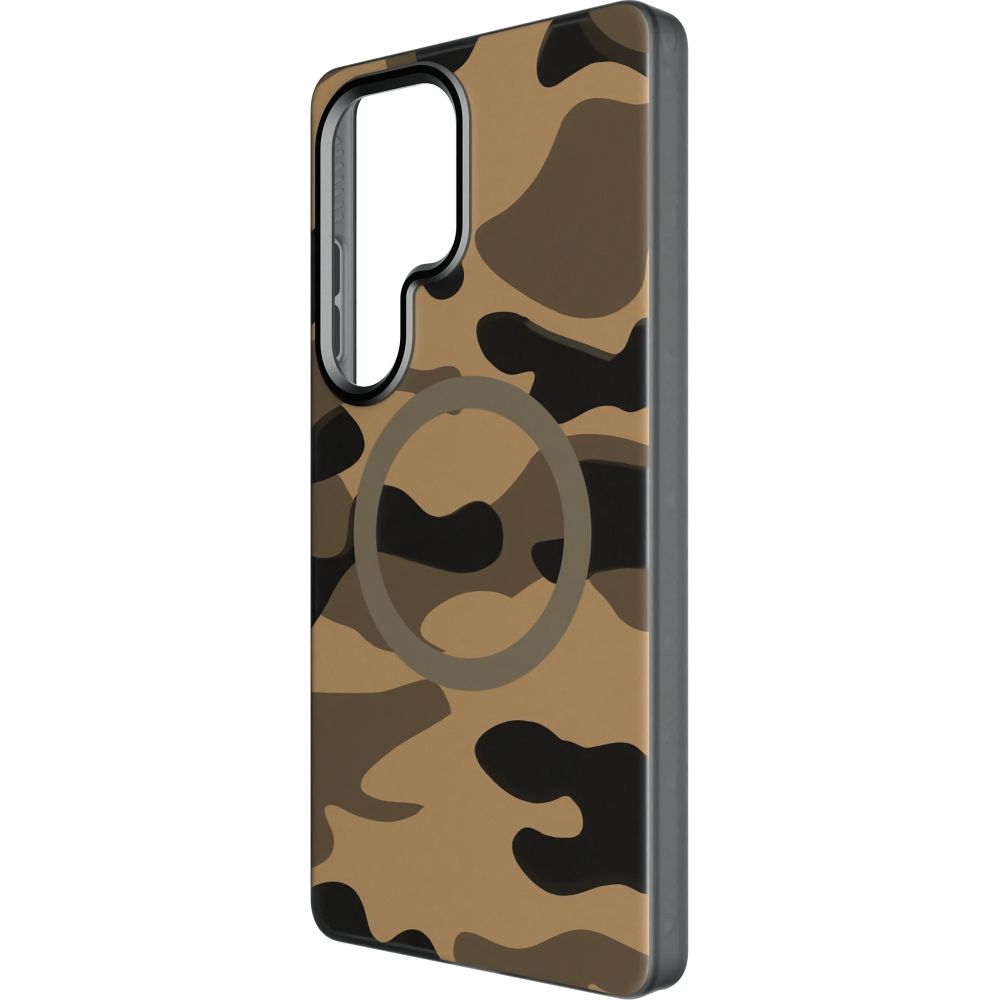 FORCELL F-PROTECT Levels with Dual Layer 4D technology, Military Drop-Test compatible with MagSafe for SAMSUNG S25 ULTRA desert camo