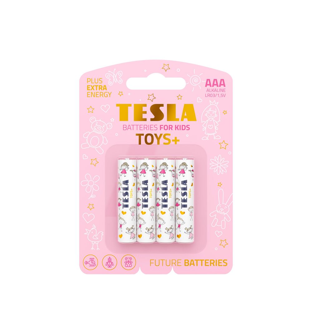 TESLA alkaline battery R3 (AAA) TOYS+ GIRL [4x120] 4 pcs