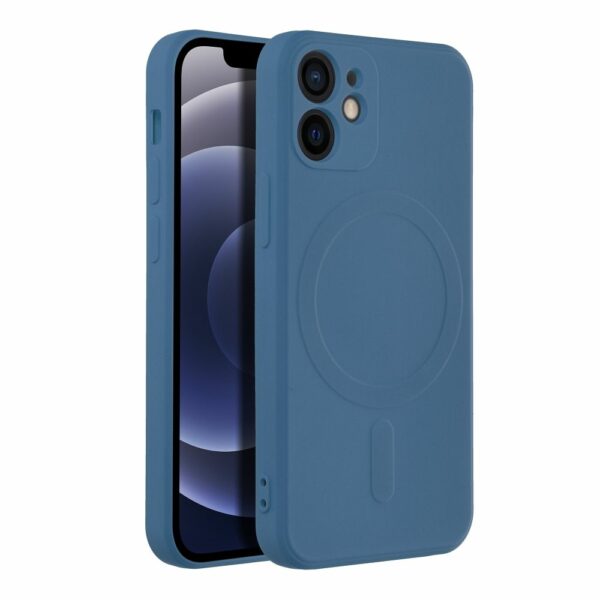 SILICONE MAG COVER case compatible with MagSafe for IPHONE 12 Mini blue