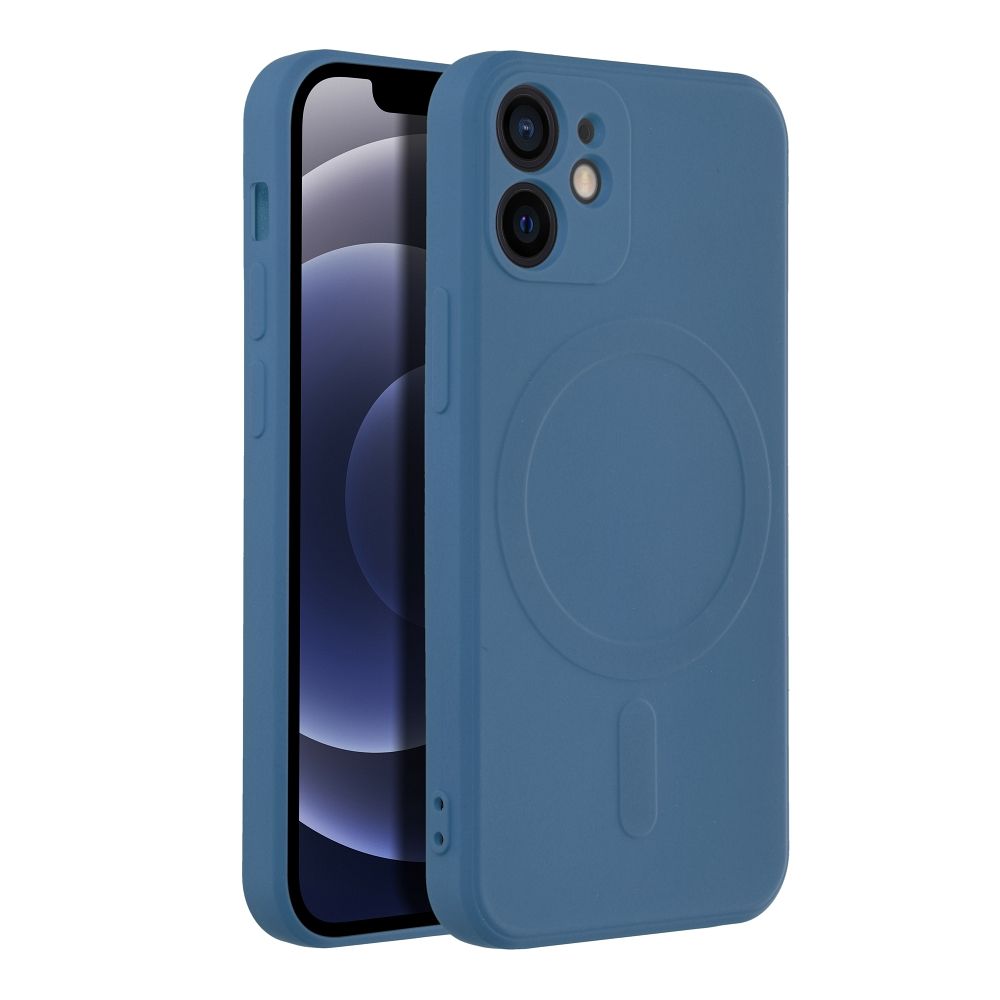SILICONE MAG COVER case compatible with MagSafe for IPHONE 12 Mini blue