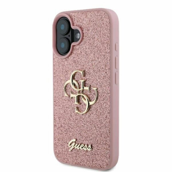 GUESS case for IPHONE 16 Plus GUHCP16MHG4SGP (Fixed Glitter Big 4G) pink