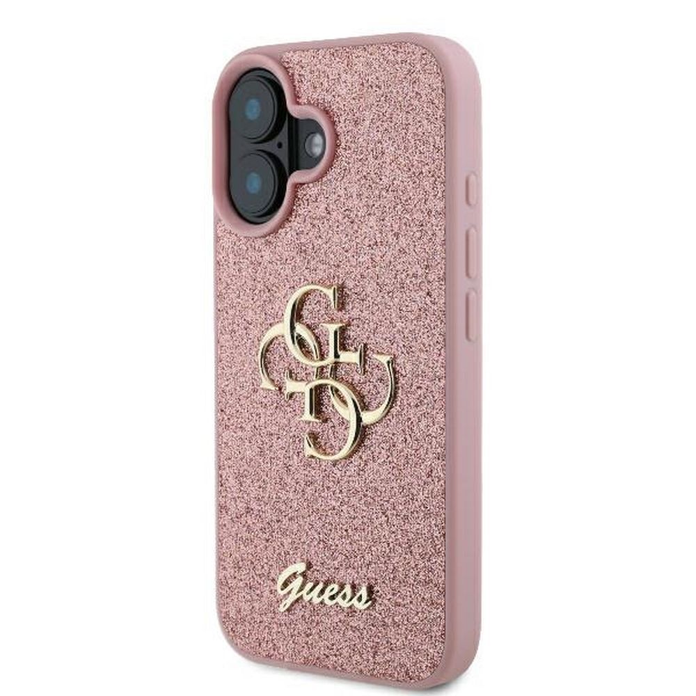 GUESS case for IPHONE 16 Plus GUHCP16MHG4SGP (Fixed Glitter Big 4G) pink