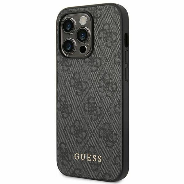 GUESS case for IPHONE 14 Pro Max GUHCP14XG4GFGR (4G Gold Logo) grey