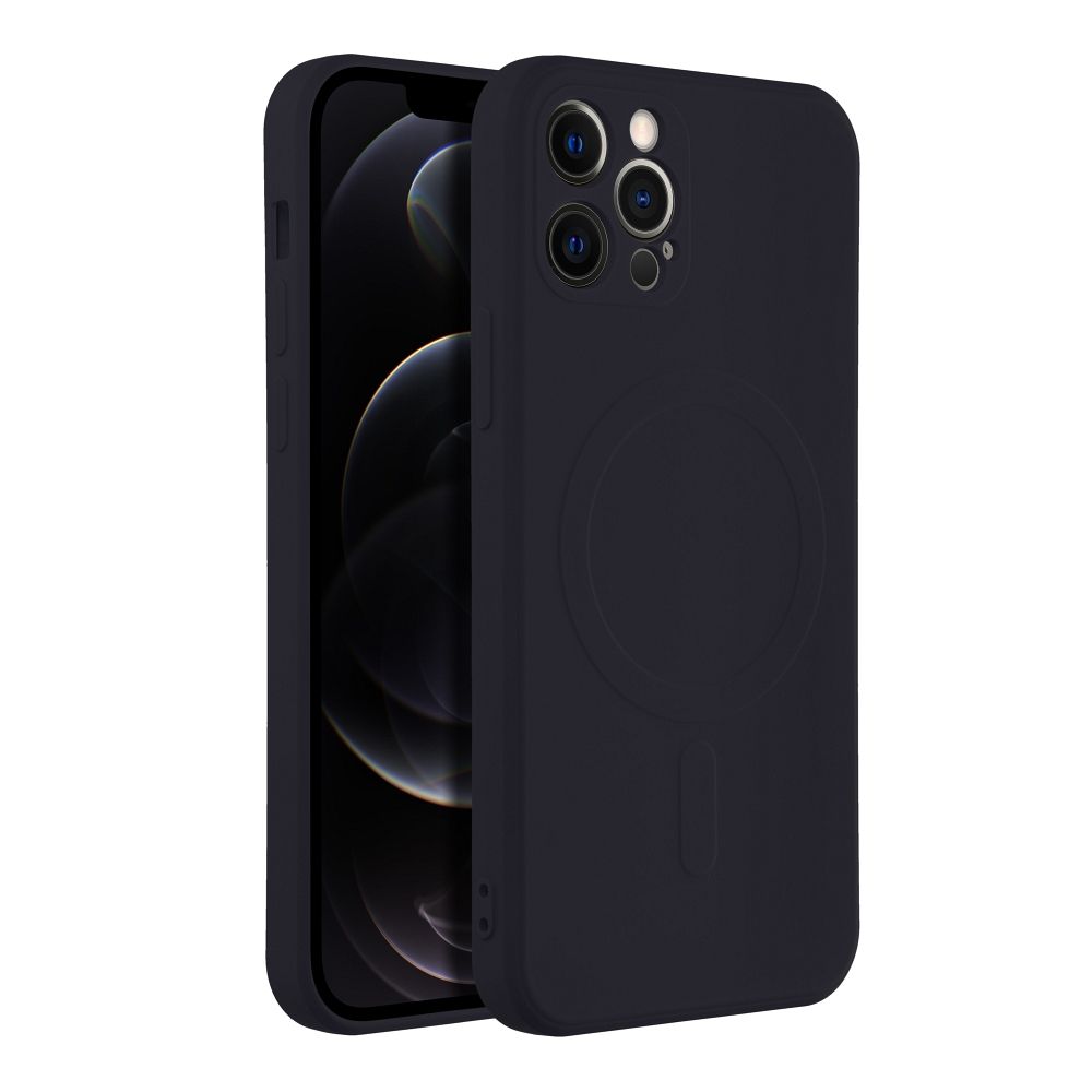 SILICONE MAG COVER case compatible with MagSafe for IPHONE 12 Pro black