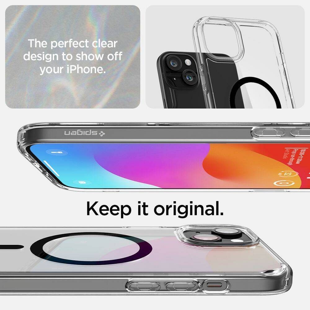 SPIGEN case ULTRA HYBRID MAG compatible with MagSafe for IPHONE 16 black
