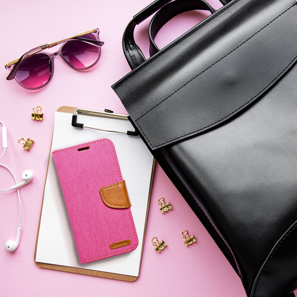 CANVAS Book case for XIAOMI Redmi 13C / POCO C65 pink