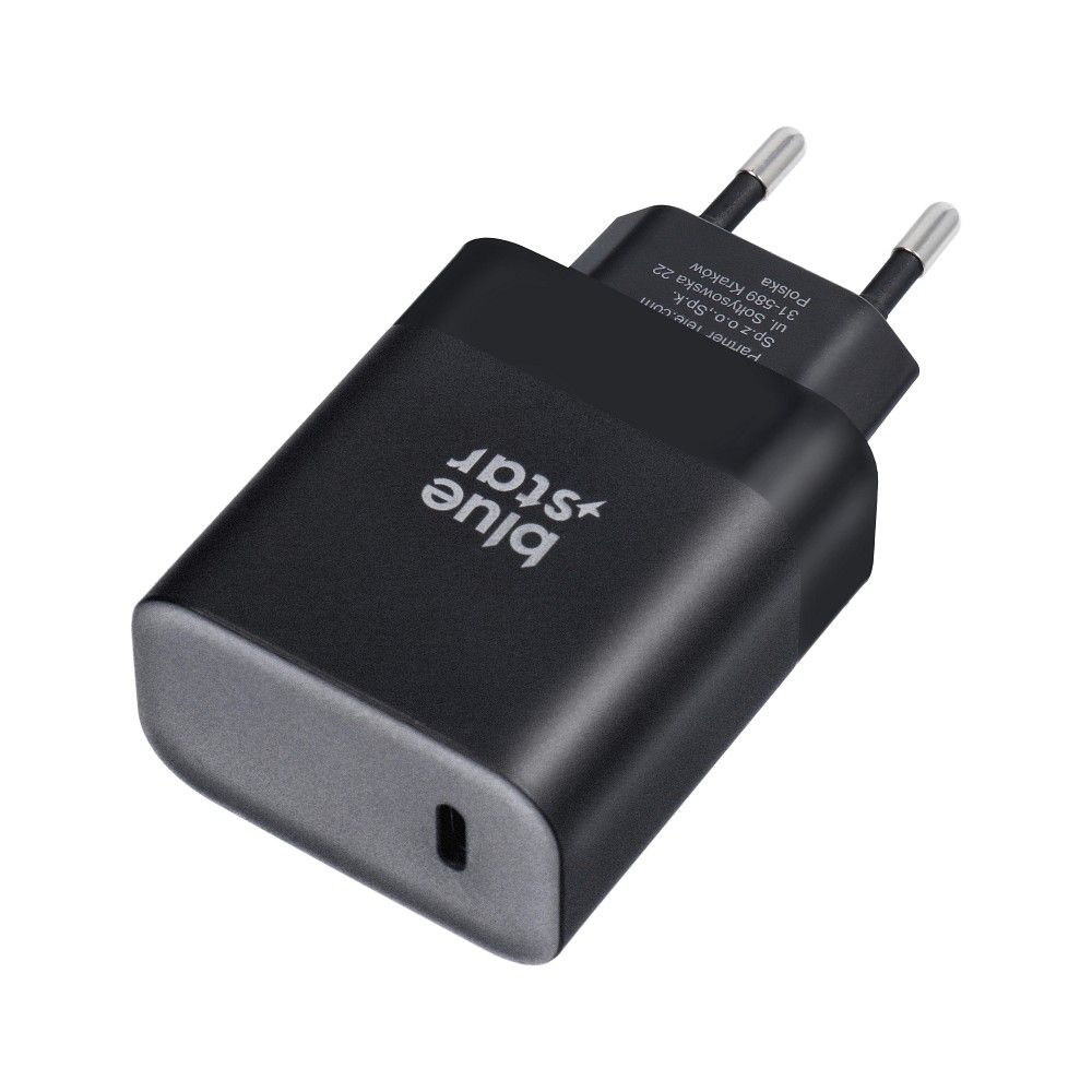 BLUE STAR travel charger Type C + cable Type C to Type C PD QC4.0 3A 45W TFB-TC-45WPD black