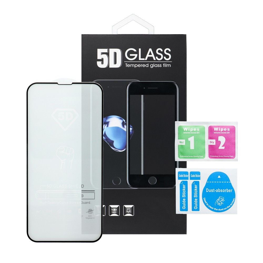 5D Full Glue Tempered Glass - for iPhone 6G/6S black