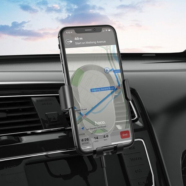 HOCO car holder with wireless charging for air vent 15W CA105 black