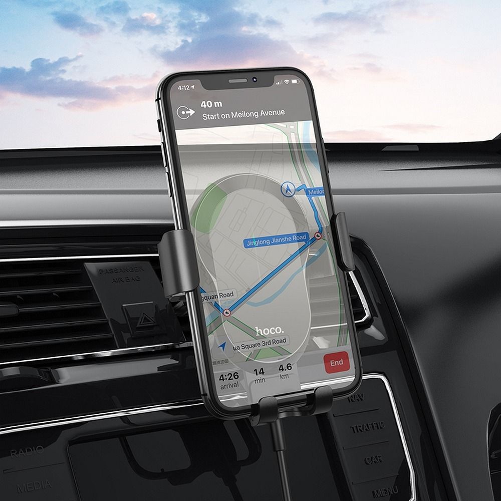 HOCO car holder with wireless charging for air vent 15W CA105 black