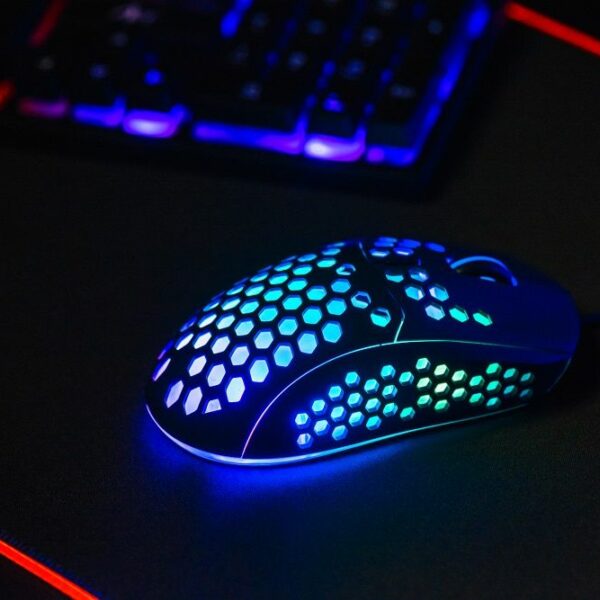 ART wire computer mouse USB A dpi with light AM-99 black