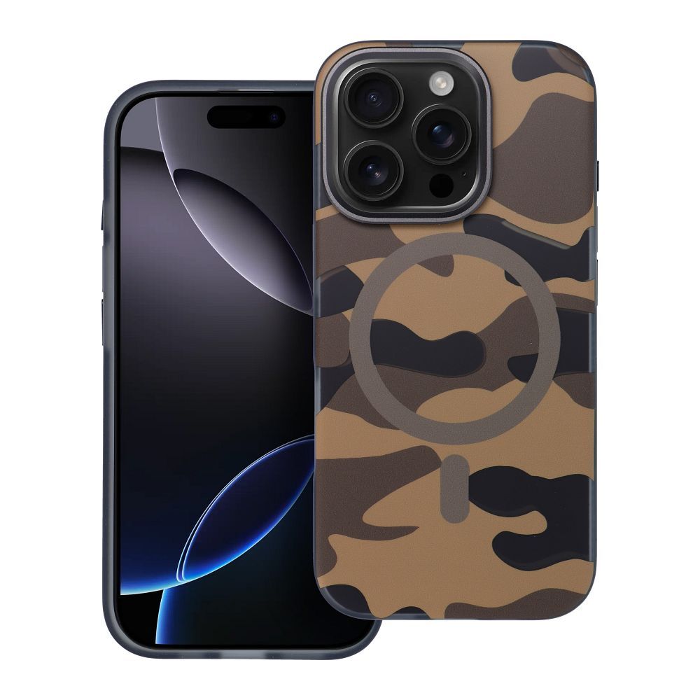 FORCELL F-PROTECT Levels with Dual Layer 4D technology, Military Drop-Test compatible with MagSafe for IPHONE 16 PLUS desert camo