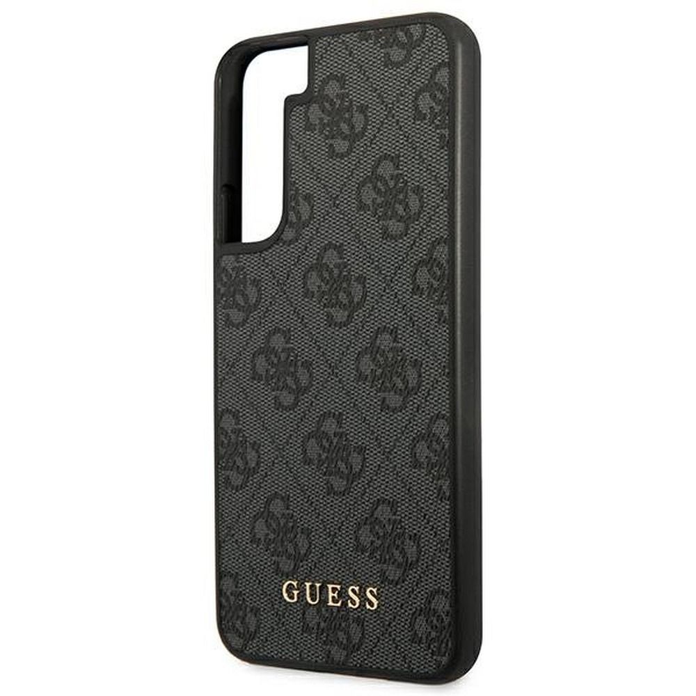 GUESS case for SAMSUNG S22 GUHCS22SG4GFGR (4G Metal Gold Logo) grey