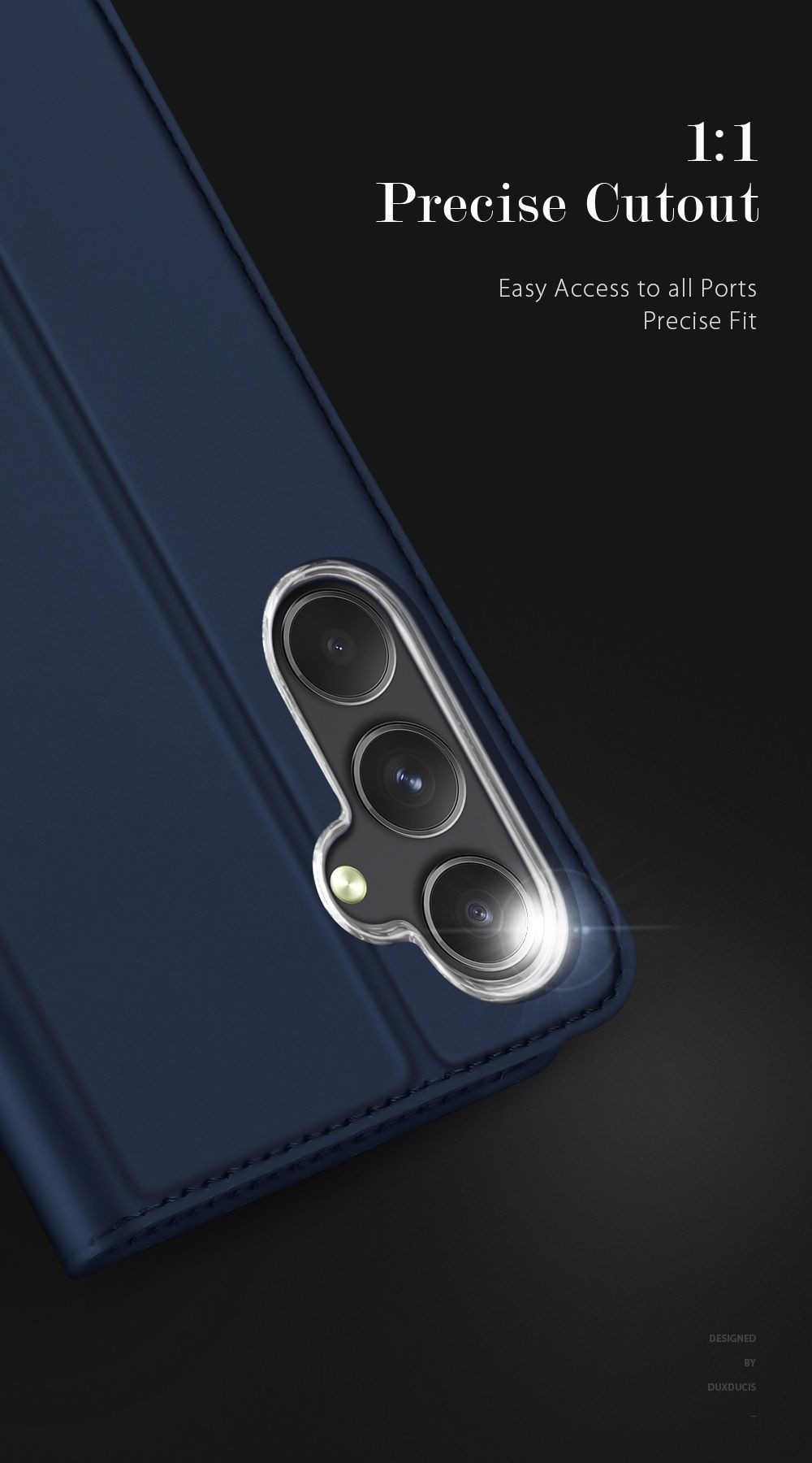 DUX DUCIS wallet case SKIN PRO for SAMSUNG S23 FE blue