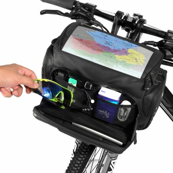 WILDMAN traveling bag for bike handlebars with zipper GS6 4L ( 4 "- 7" ) black
