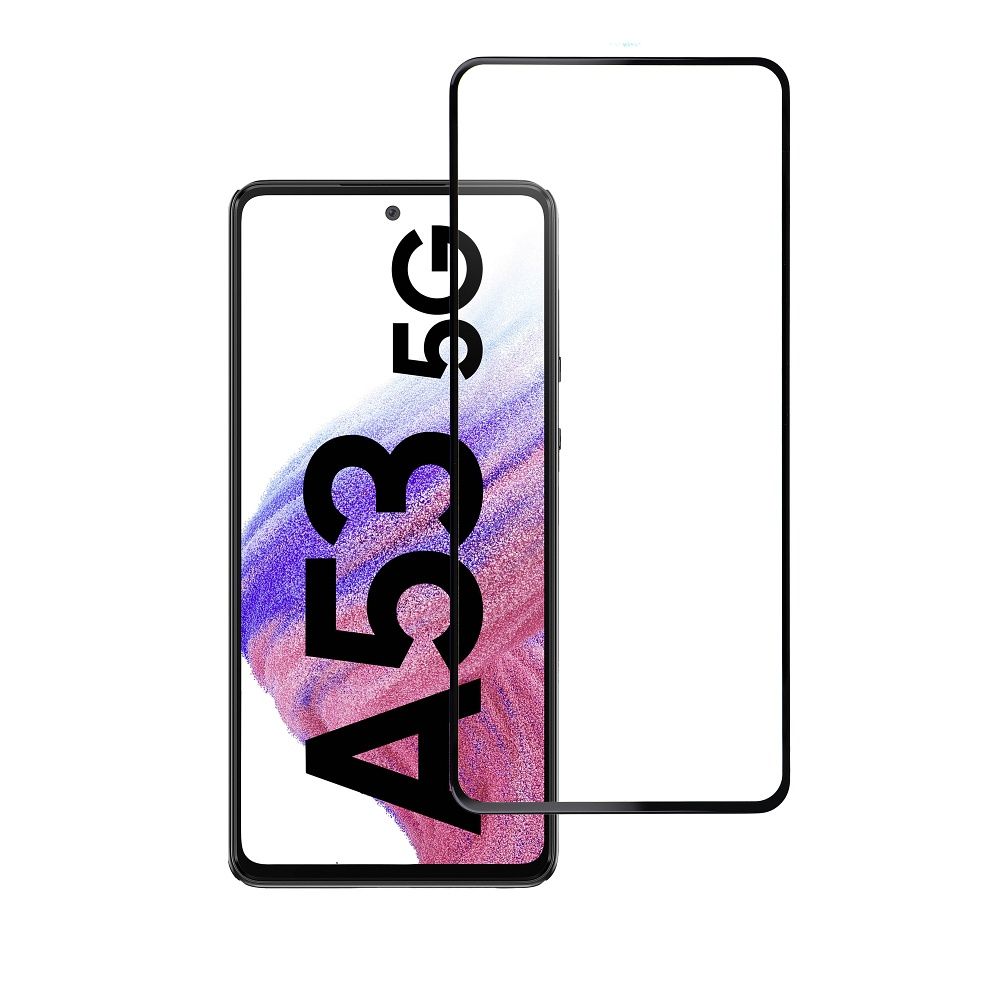 d08edcccf322896780f8a47777df242a Tempered Glass Blue Star - SAMSUNG A53 5G Full Face (full glue with frame/small size) - black Tempered Glass