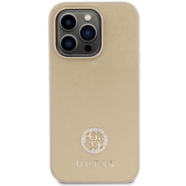 GUESS case for IPHONE 15 Pro GUHCP15LPS4DGPD (Strass Metal Logo) gold