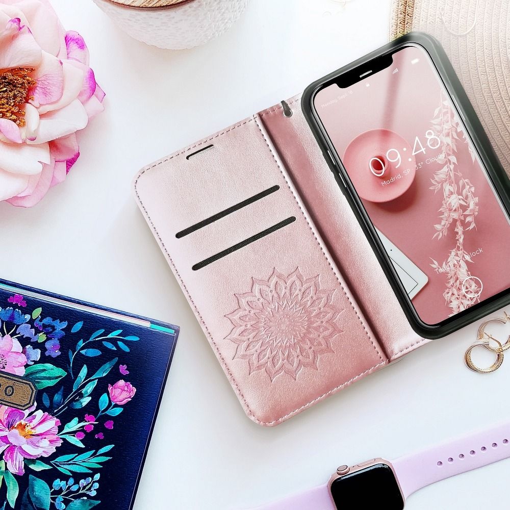 MEZZO Book case for SAMSUNG A52 5G / A52 LTE ( 4G ) / A52s 5G mandala rose gold