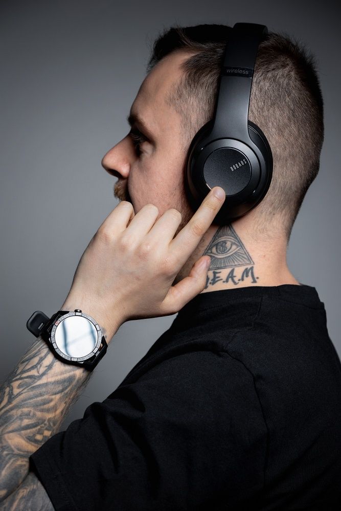 DOQAUS wireless headphones bluetooth VOGUE 9 2in1 black