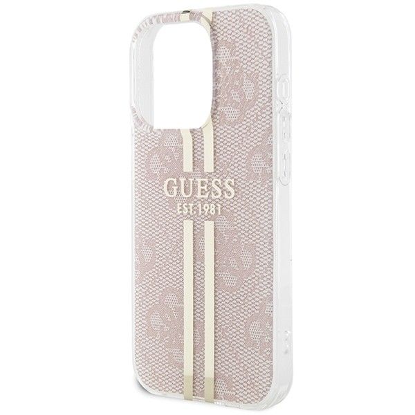 GUESS case for IPHONE 14 Pro Max GUHCP14XH4PSEGP (4G Gold Stripe) pink