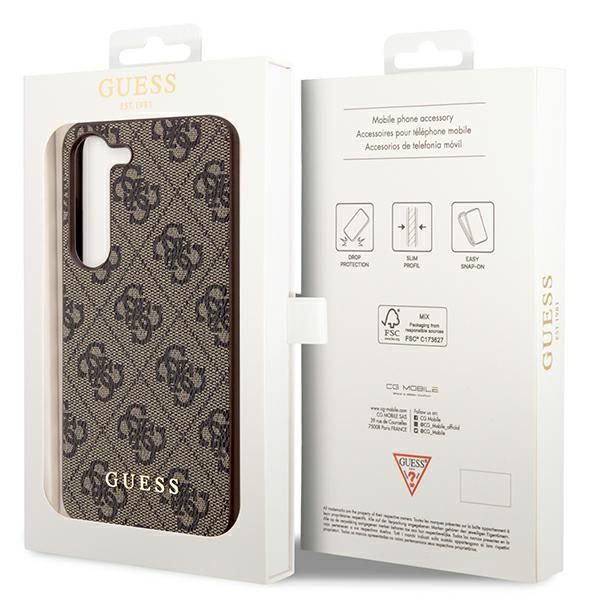 GUESS case for SAMSUNG S24 Plus GUHCS24MGF4GBR (4G Charm) brown