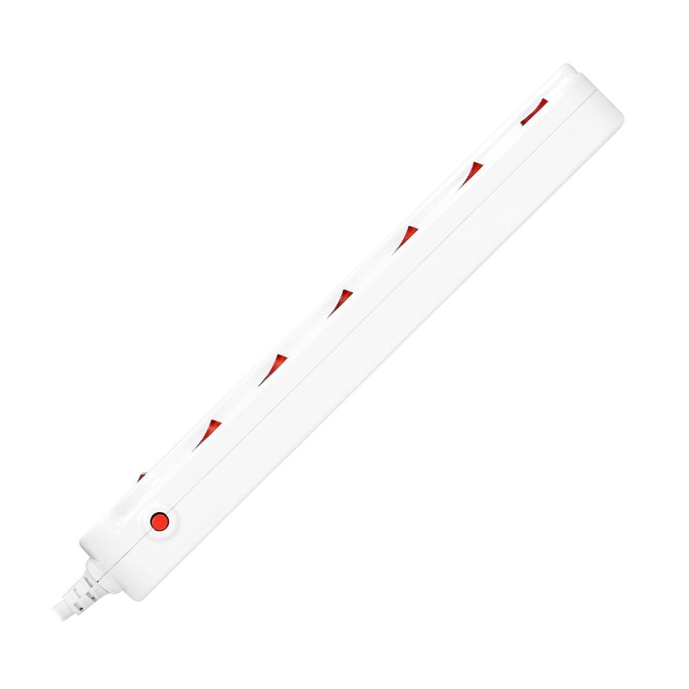 Multiswitch powerstrip with independent ON/OFF switches for 6 sockets, cable 3x1mm², 1.5m long (OR-AE-13162/1,5M)