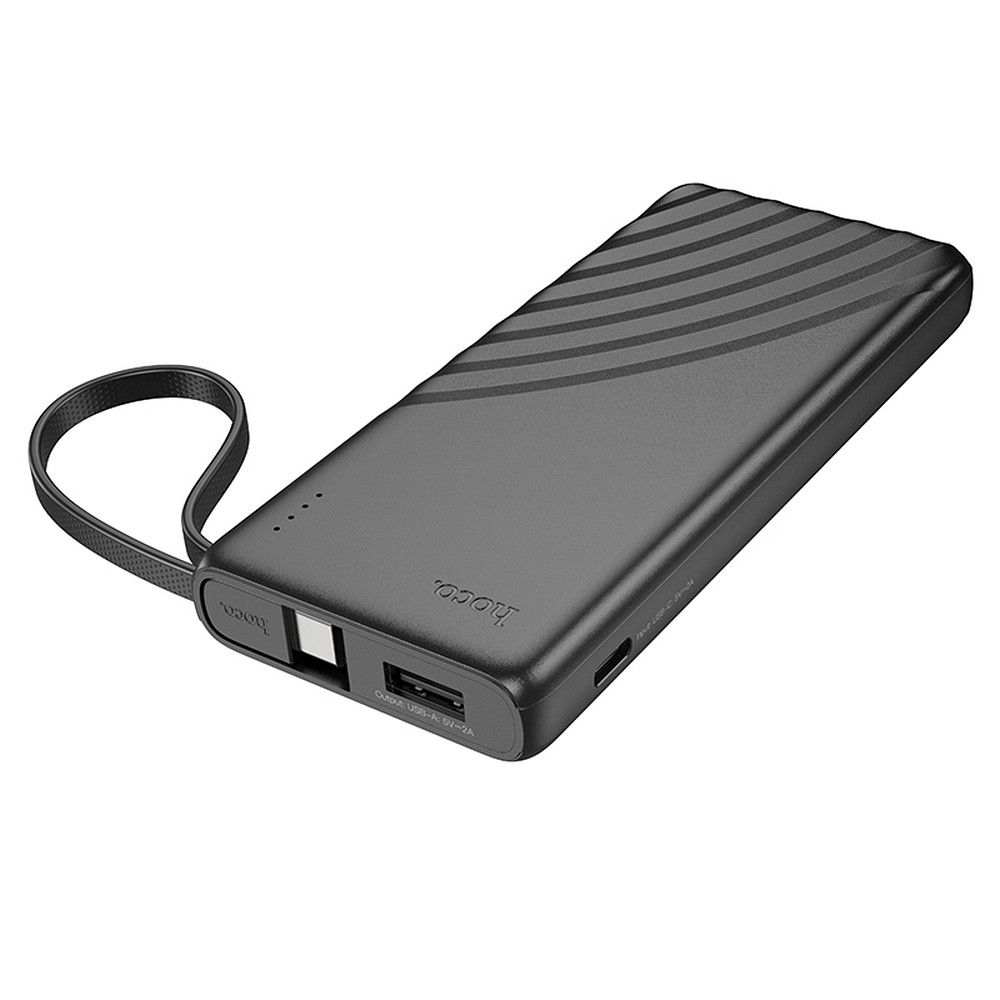 HOCO powerbank 5000 mAh with built-in cable Type C 2A J129 black