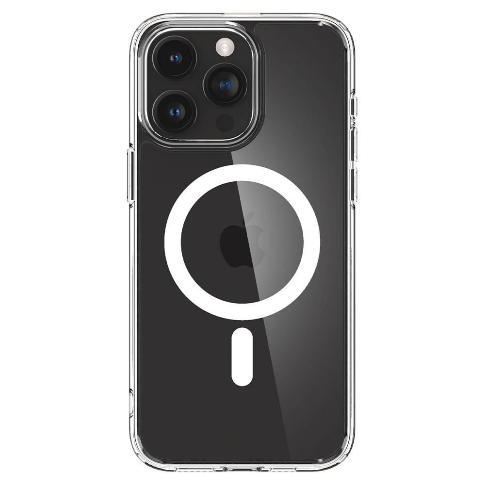 SPIGEN case ULTRA HYBRID MAG compatible with MagSafe for IPHONE 15 Pro white